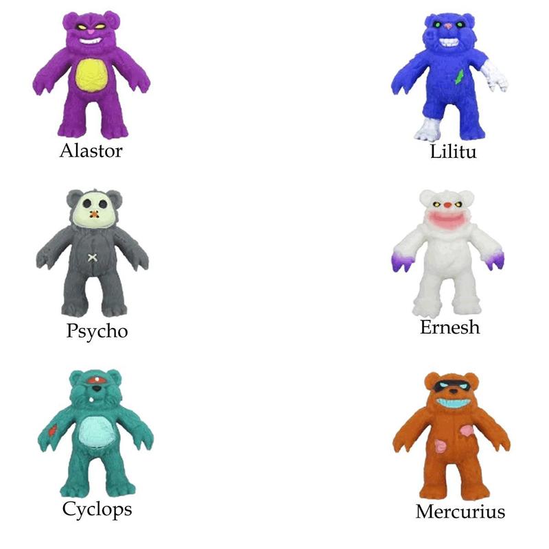 Conjunto de Mini Bonecos que Estica Stretchapalz Evil Bears